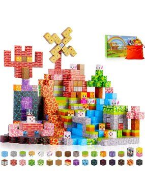 150PCS Magnetic Building Blocks Set for Kids 3-8, STEM Montessori Construction